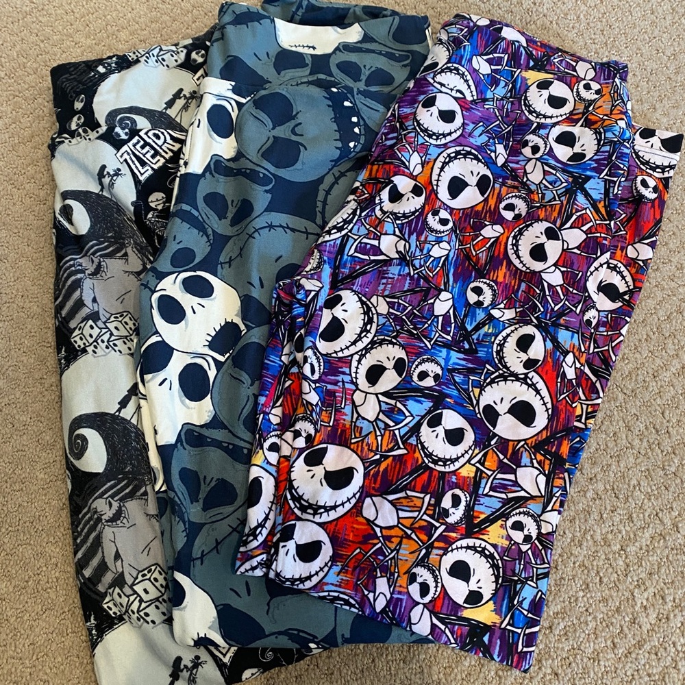 LulaRoe OS Jack Skellington leggings